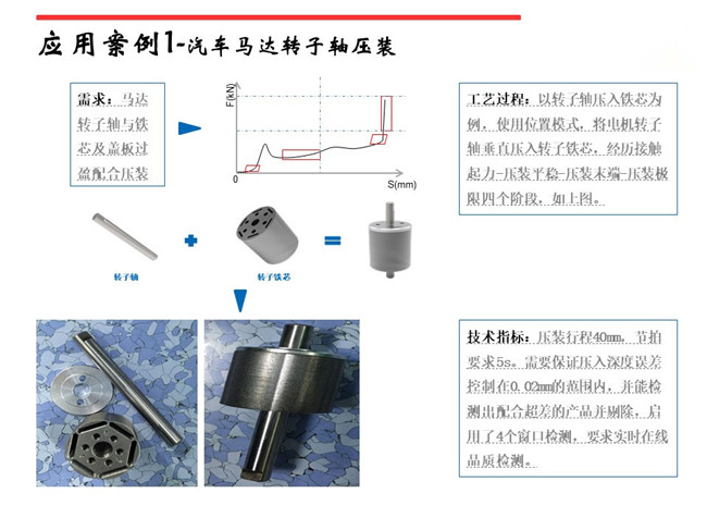 深圳伺服壓力機在馬達、電機、軸承壓裝上的應用